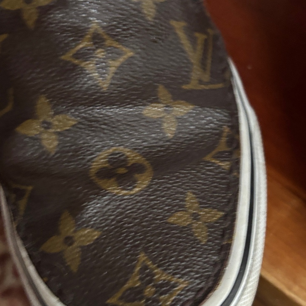 Louis Vuitton Brown Monogram Slip-Ons Vans - Picture 8 of 9